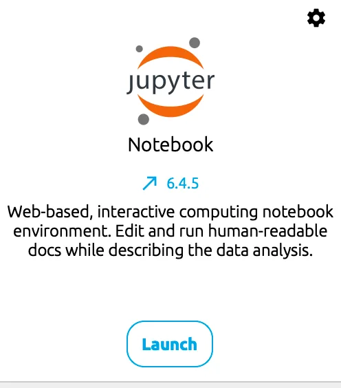 Jupyter Notebook 6.4.5 launch tile in Anaconda Navigator