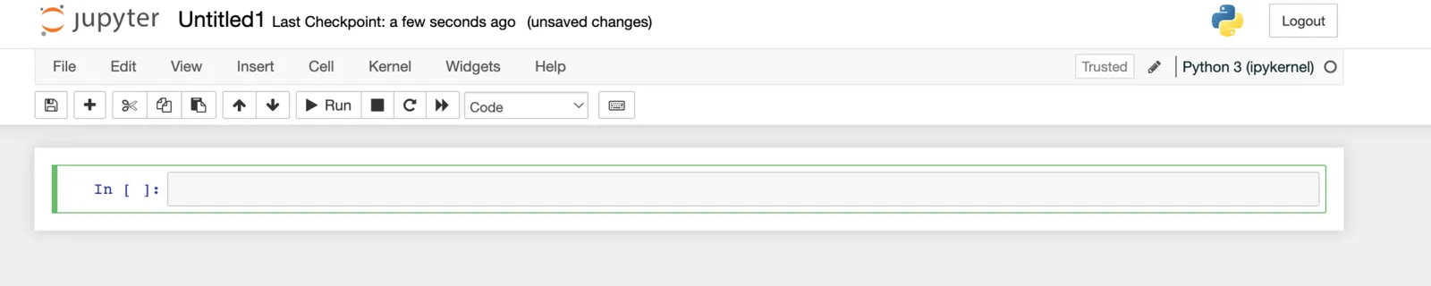 Empty untitled Jupyter notebook
