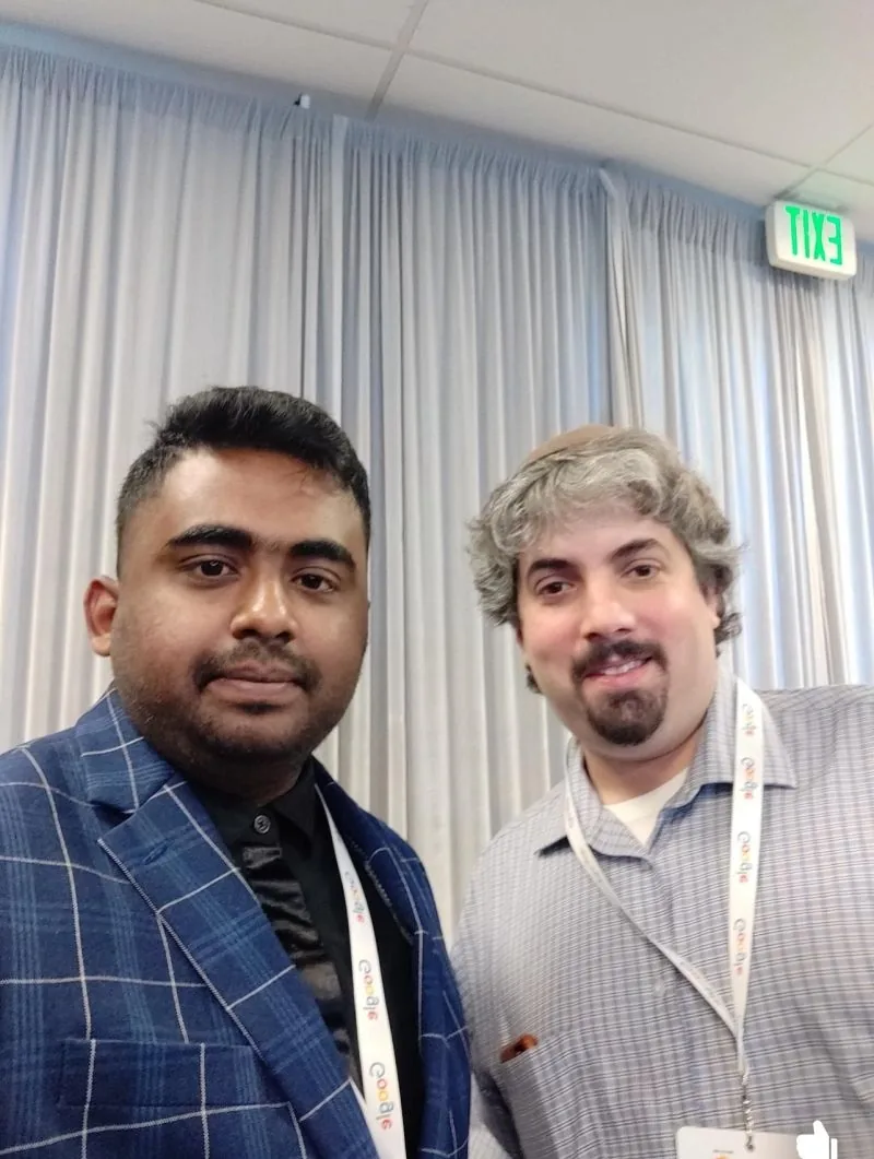 Selfie with a fellow attendee (repost of 0039)